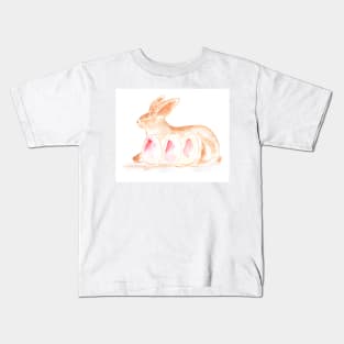easter bunny, easter, rabbits, holiday, eggs, animal, illustration, watercolor Kids T-Shirt